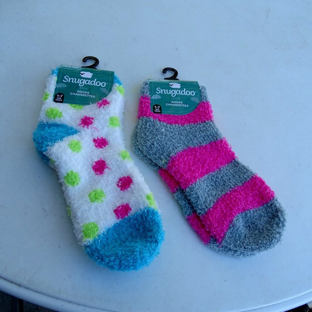 2 Pair of  Kids Snugadoo Soft Socks Size 1-7
